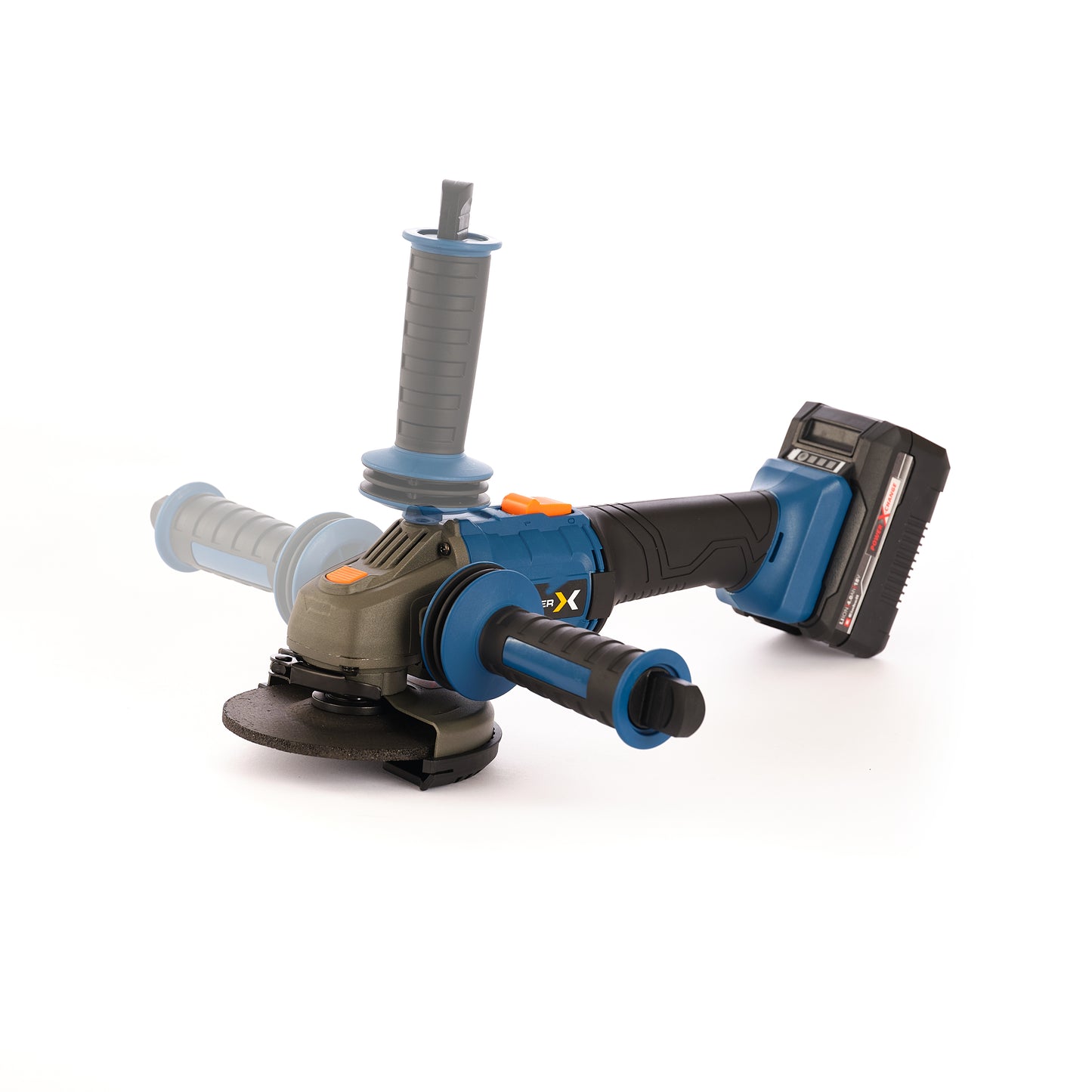 DEXTER 18V ANGLE GRINDER, 125MM, 1 4AH BATTERY AND CHARGER