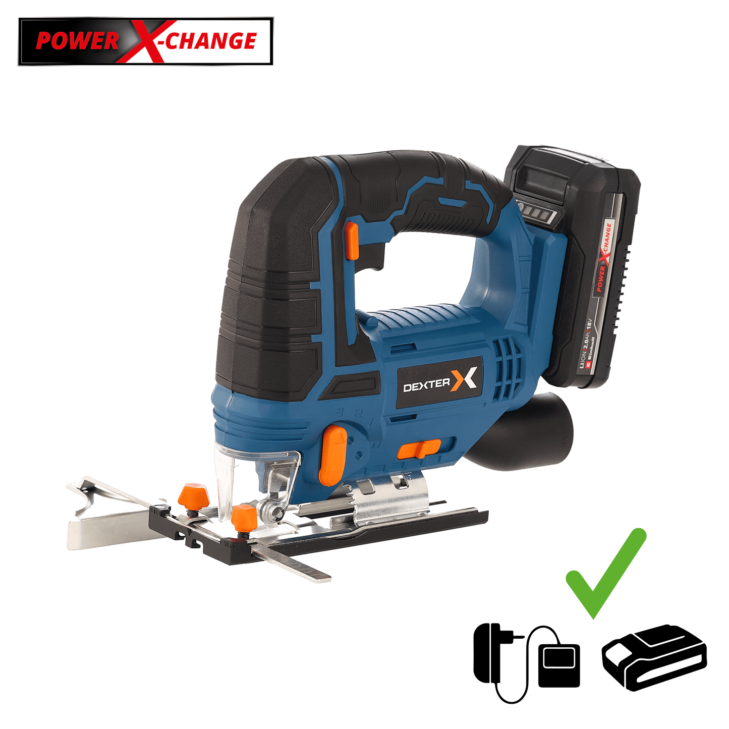 DEXTER 18V JIGSAW, 1 2.5AH BATTERY AND CHARGER