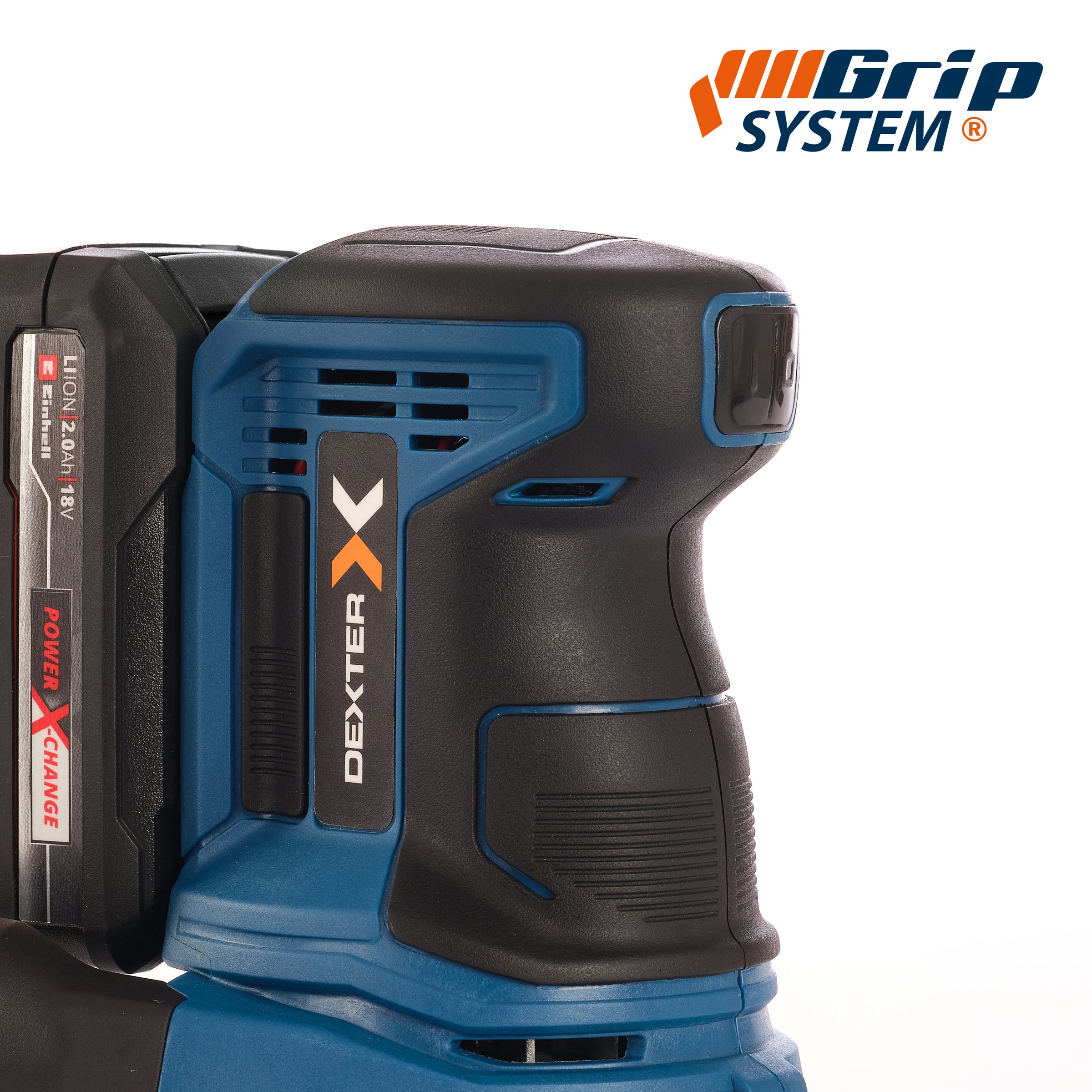 DEXTER 18V ORBITAL SANDER, 1 2AH BATTERY AND CHARGER