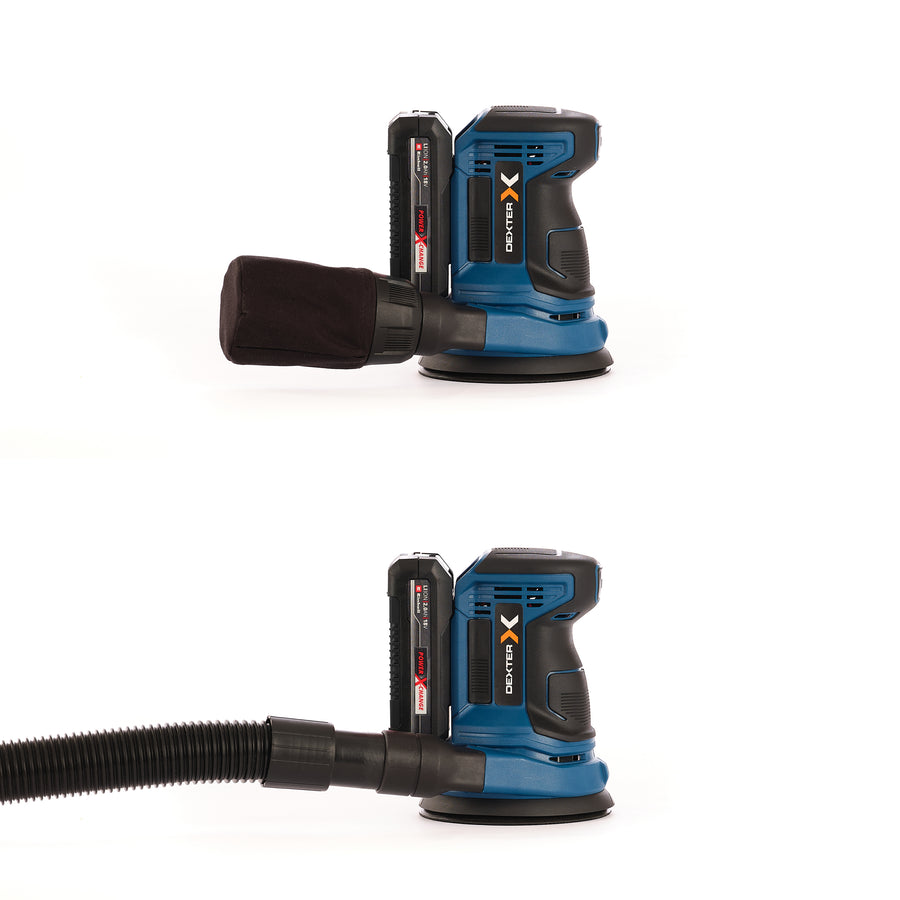 DEXTER 18V ORBITAL SANDER, 1 2AH BATTERY AND CHARGER