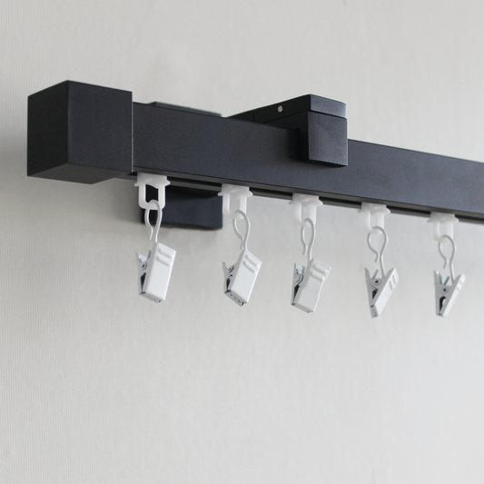 24 white metal clips