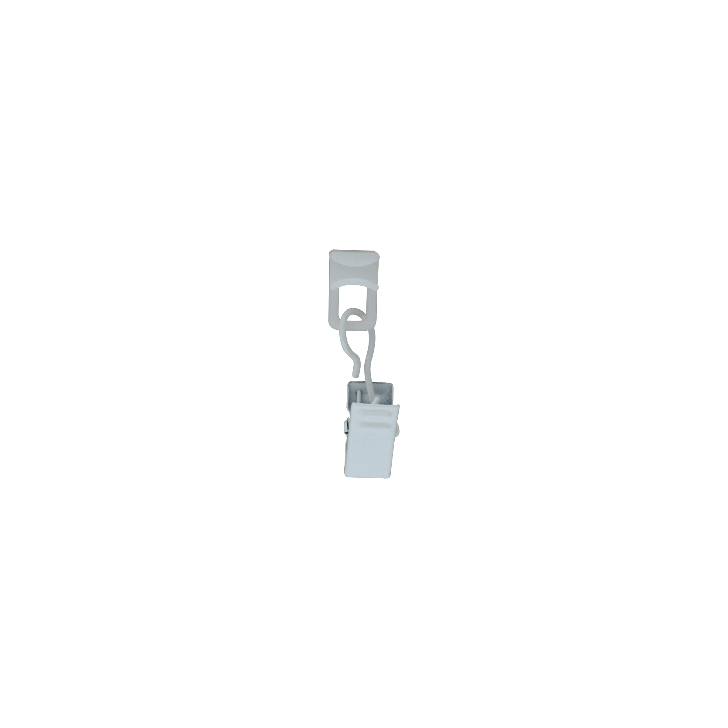 24 white metal clips
