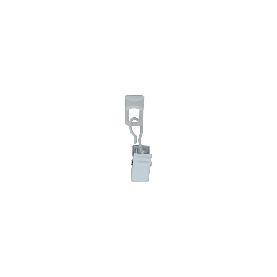 24 white metal clips