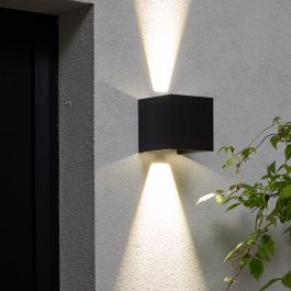 ROXBURY BLACK ALUMINUM WALL SCONCE 10X10XH10 CM LED 810LM NATURAL LIGHT UP&DOWN IP54