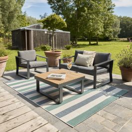 OUTDOOR RUG LAGOON DENIM MINT 160X230CM