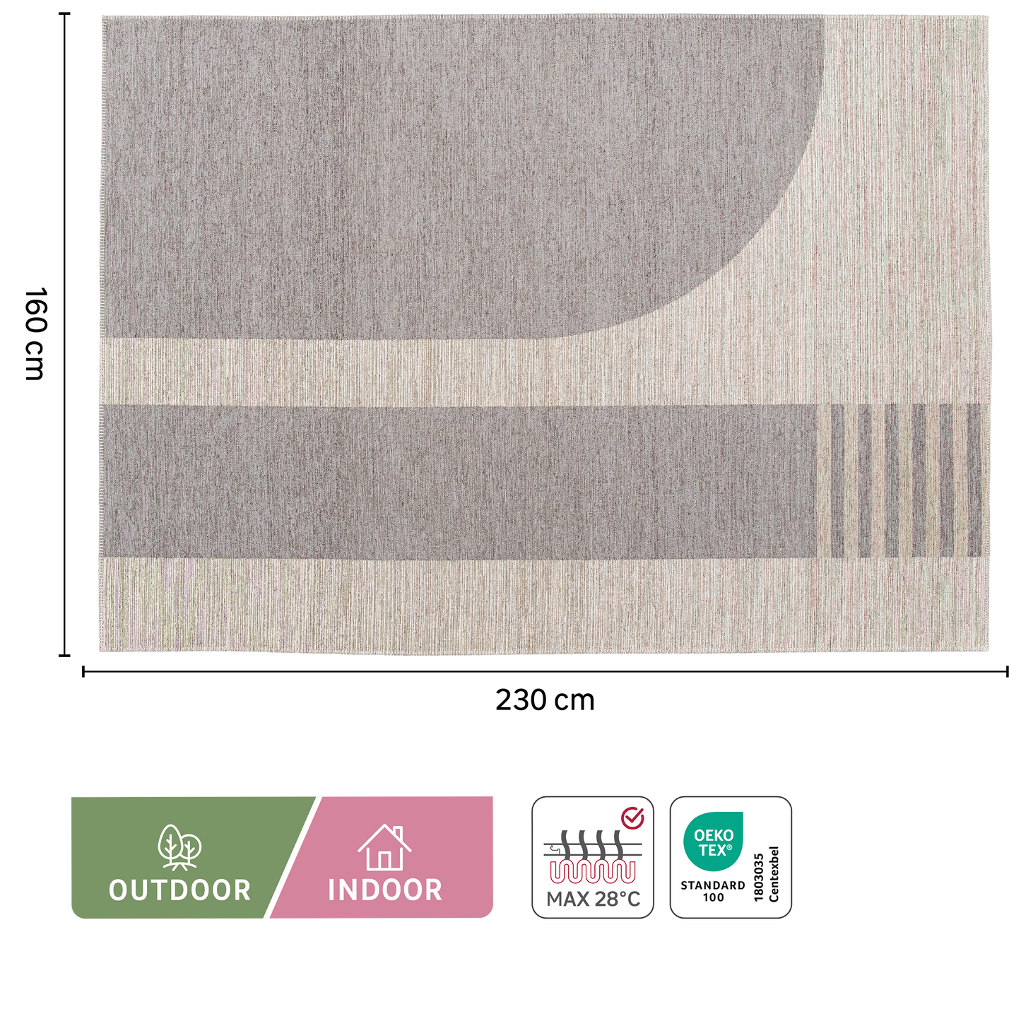 URBANE MOON OUTDOOR RUG 160X230CM