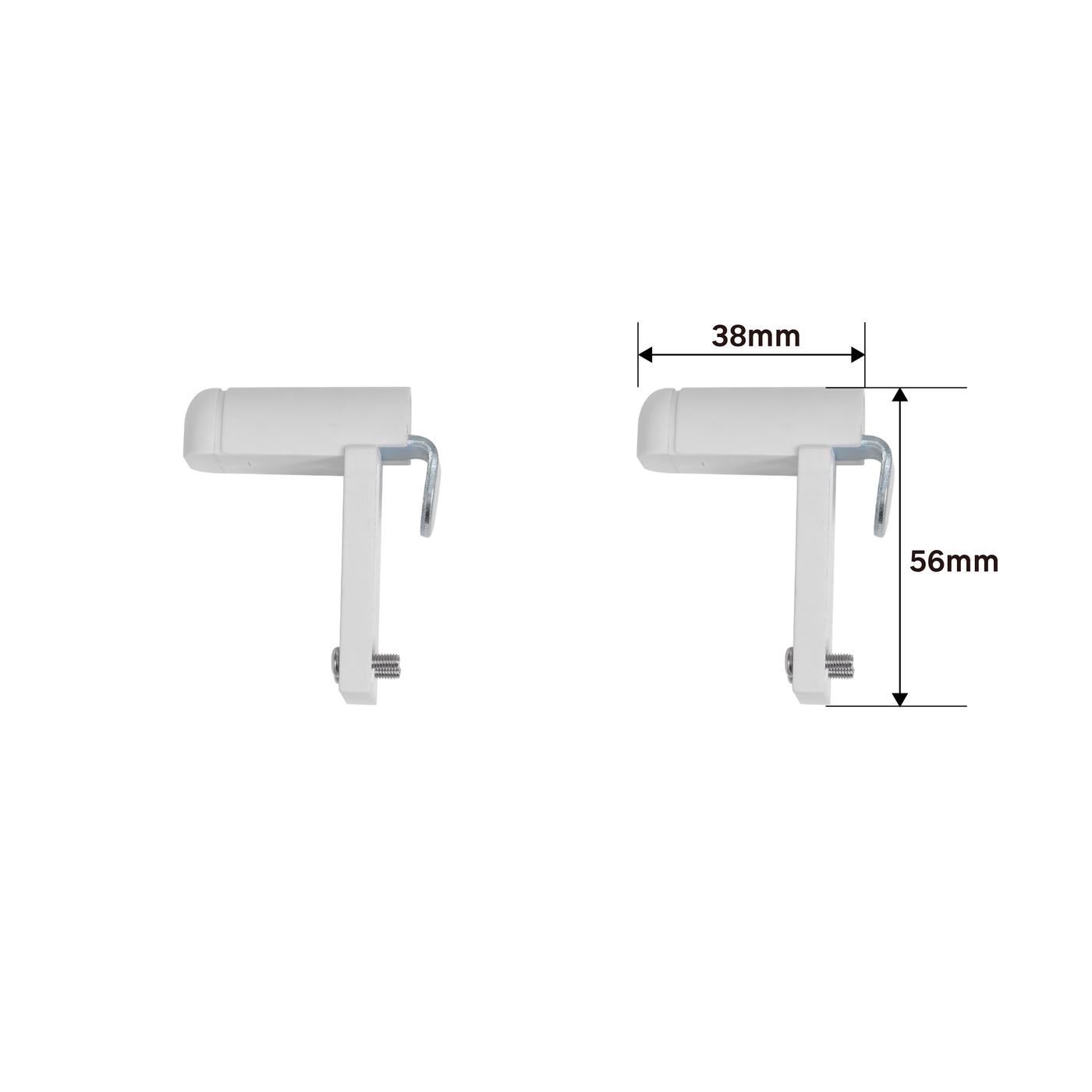Clip-on window bracket for Teo/Charlina roman blinds