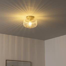 DIPSY GLASS AND METAL GOLD CEILING LAMP D25