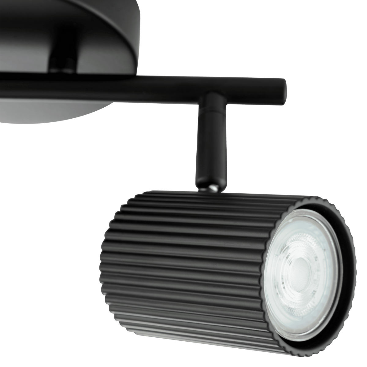 Fabio black metal spotlight, L 13.5 cm, GU10 = 10 W