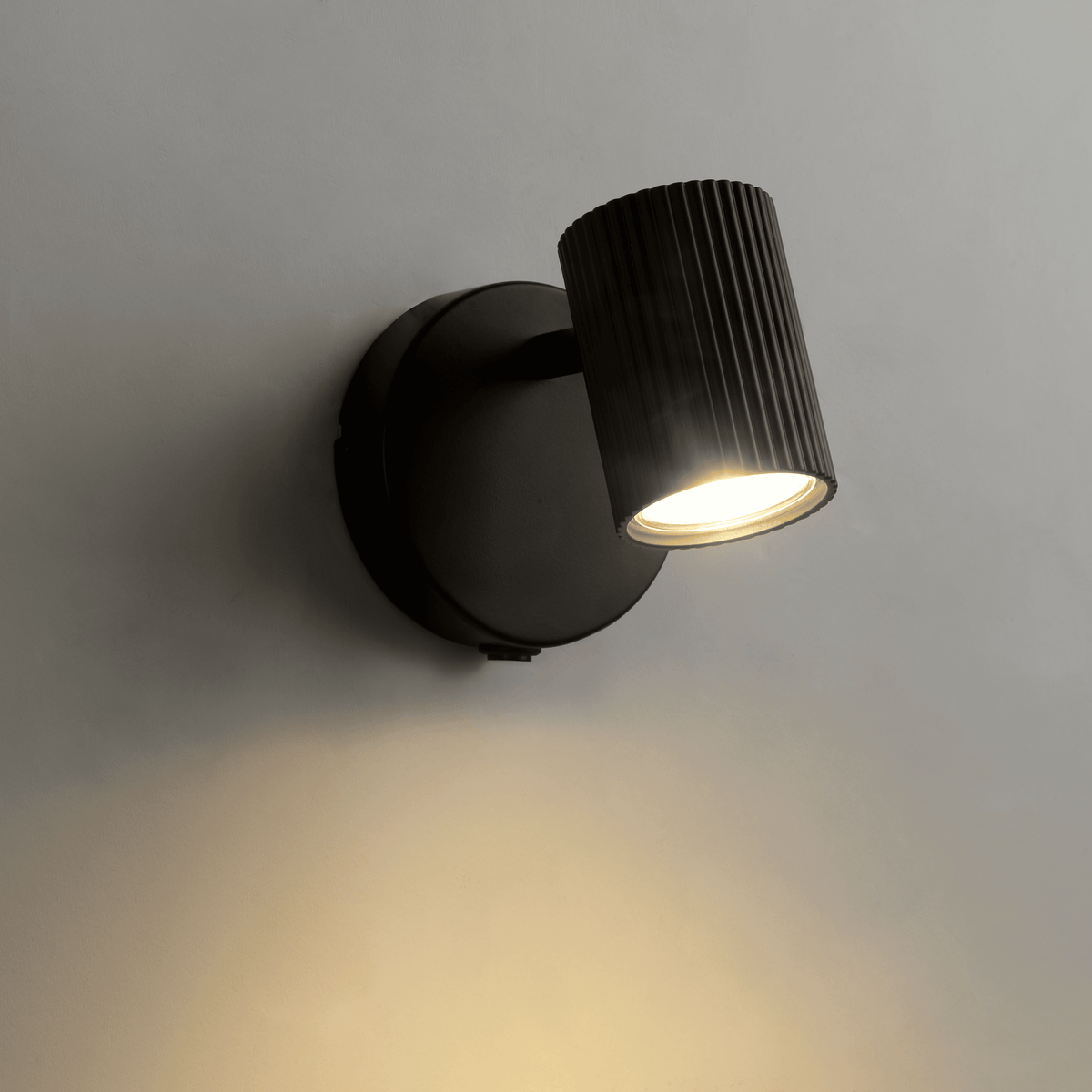 Fabio black metal spotlights, L25cm, 2xGU10