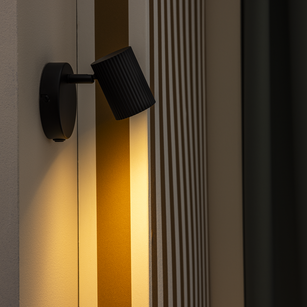 Fabio black metal spotlights, L25cm, 2xGU10