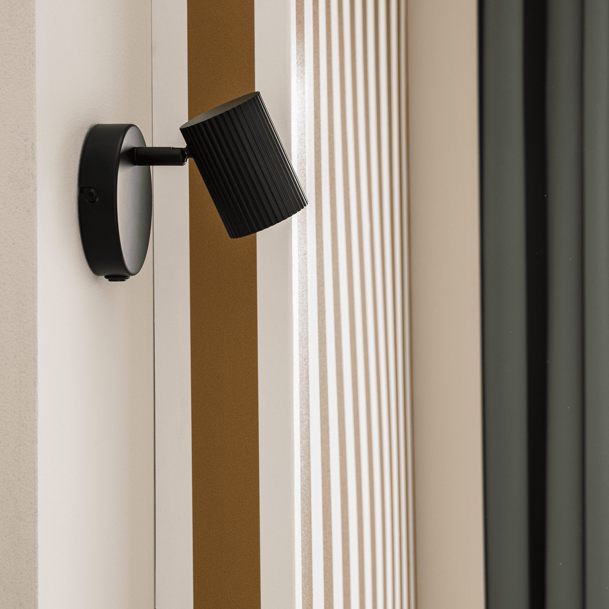 Fabio black metal spotlights, L25cm, 2xGU10