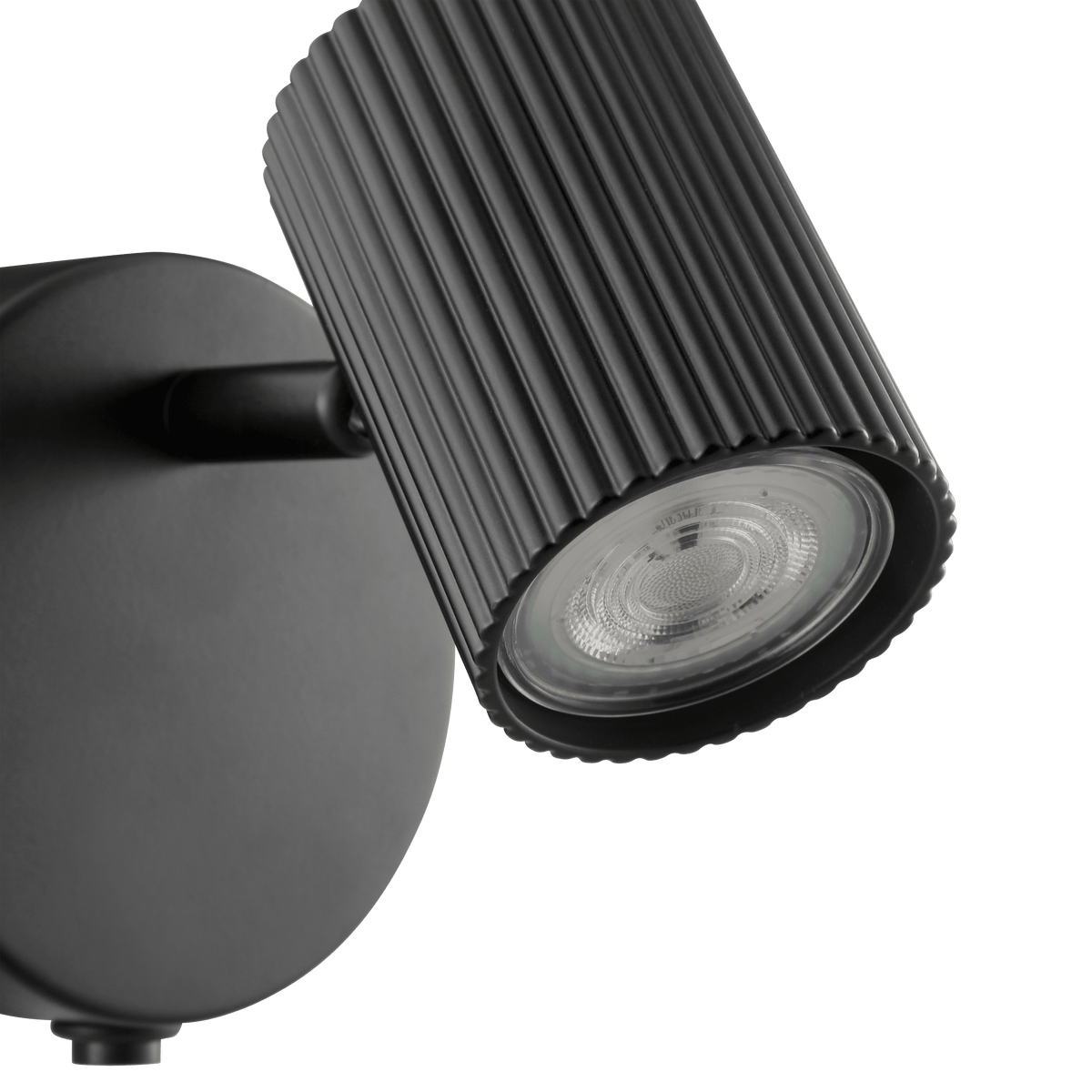 Fabio black metal spotlights, L25cm, 2xGU10