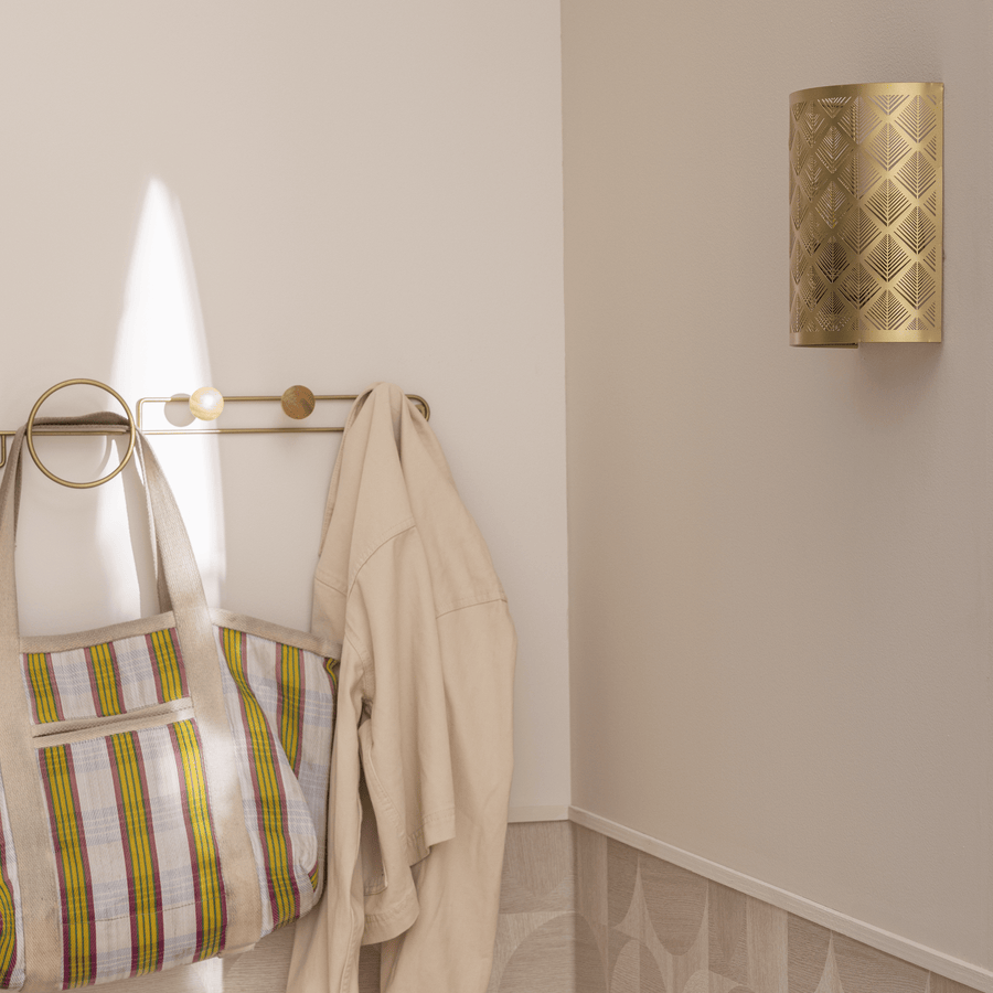 Galati wall light, gold-coloured metal, 11 cm, E27