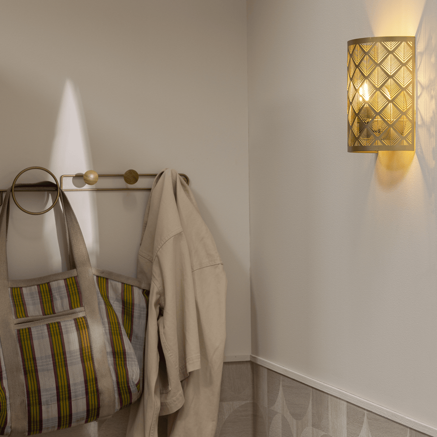 Galati wall light, gold-coloured metal, 11 cm, E27