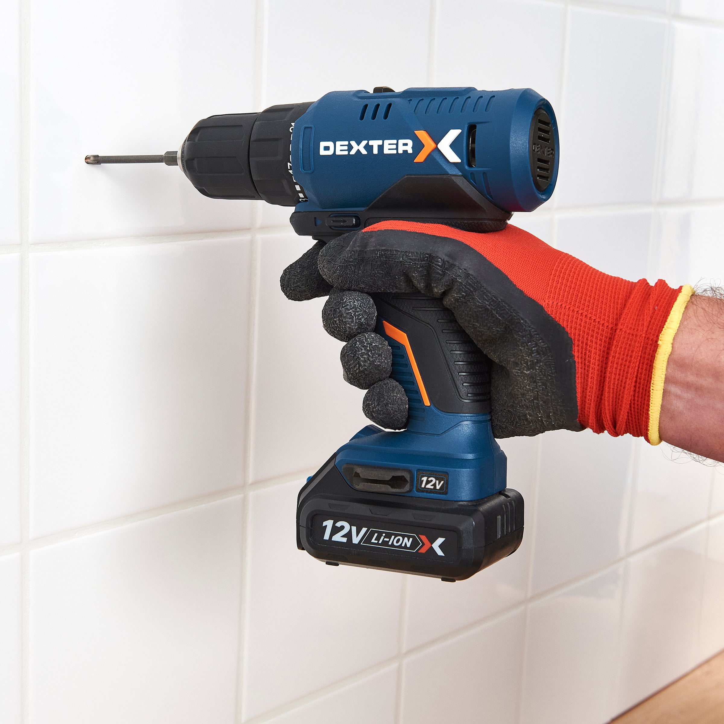 DEXTER 12V 1.5AH CORDLESS DRILL WITH CHARGER
