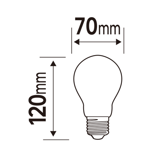 E27 LED bulb = 150W, frosted teardrop shape, natural light