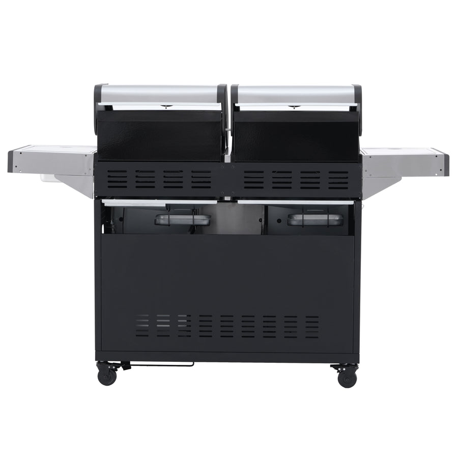 Hudson II 4-burner gas barbecue + 1 in Naterial stainless steel
