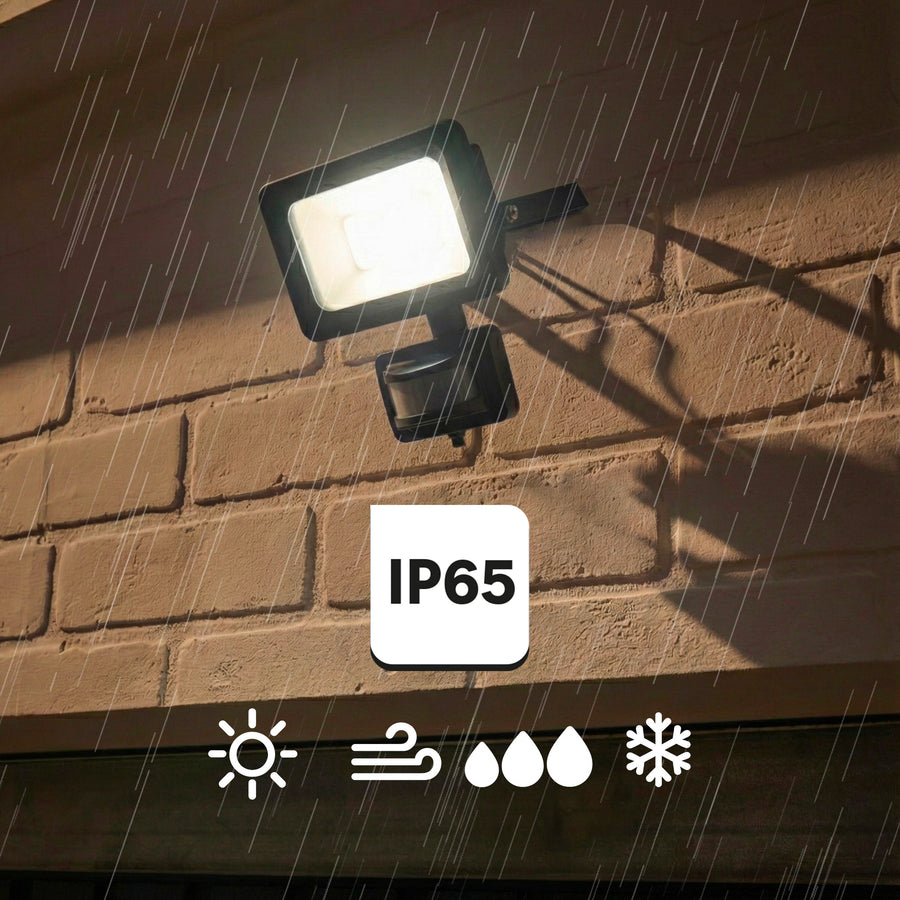 Proiettore yonkers alluminio grigio 15.6x6.8 cm led 10w luce cct sensore di movimento
