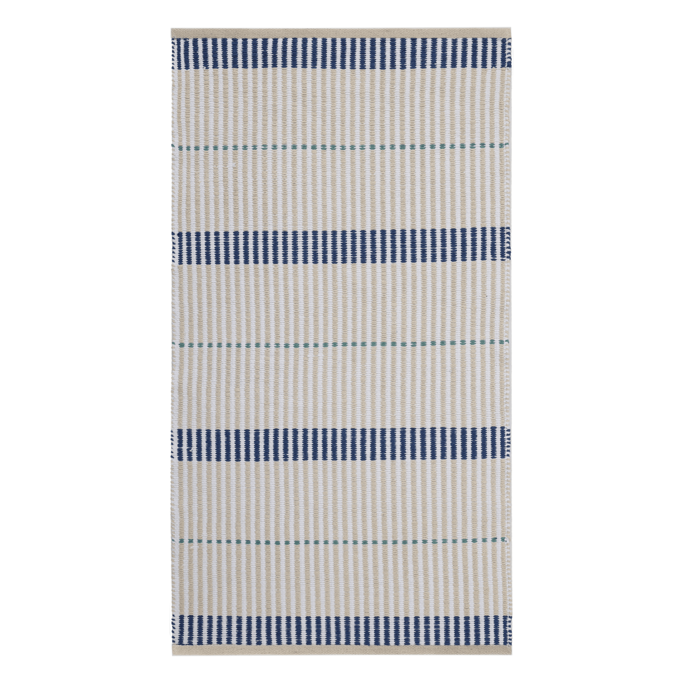 Gridea cotton rug, beige, 60x120 cm