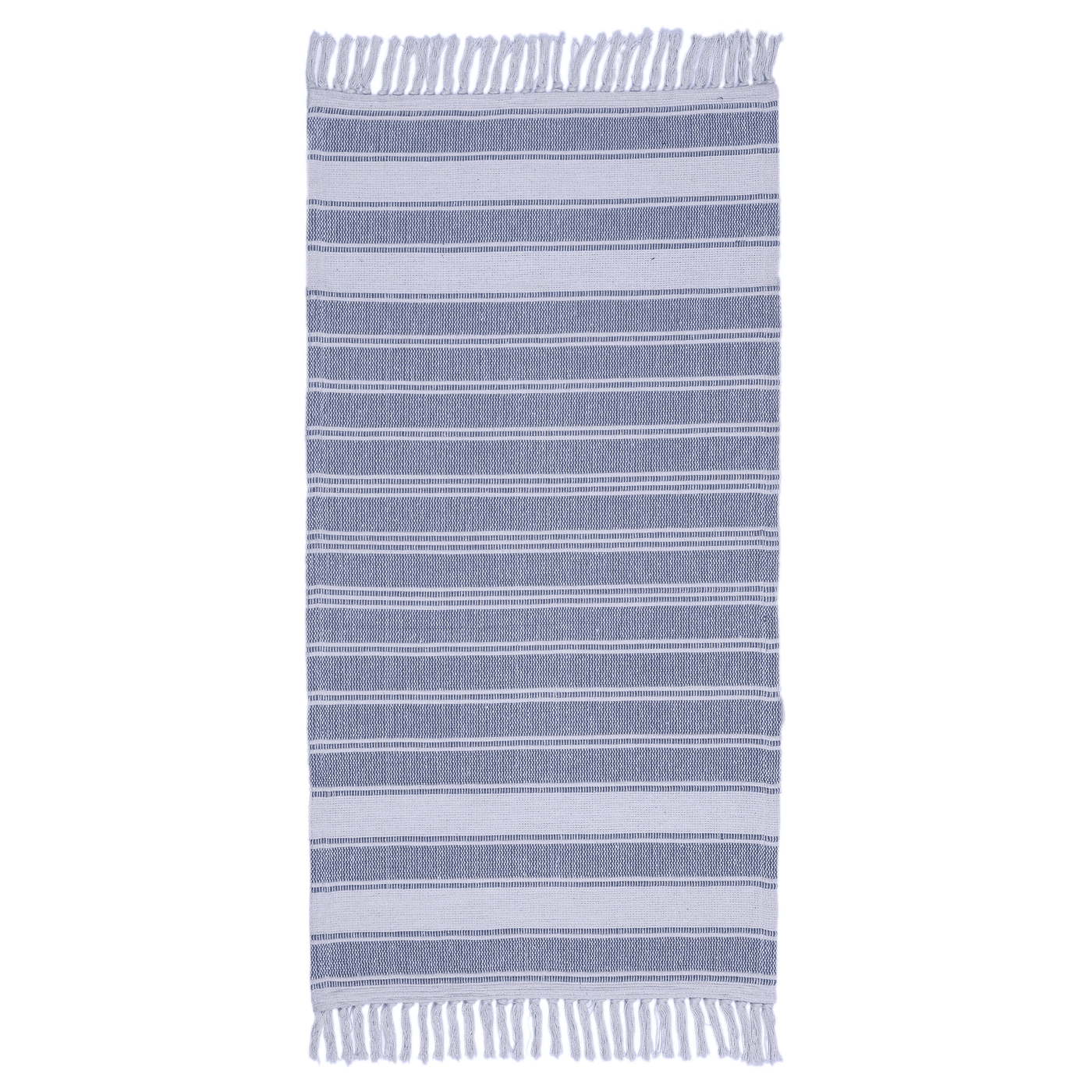 Stripy rug, blue, 60x120 cm