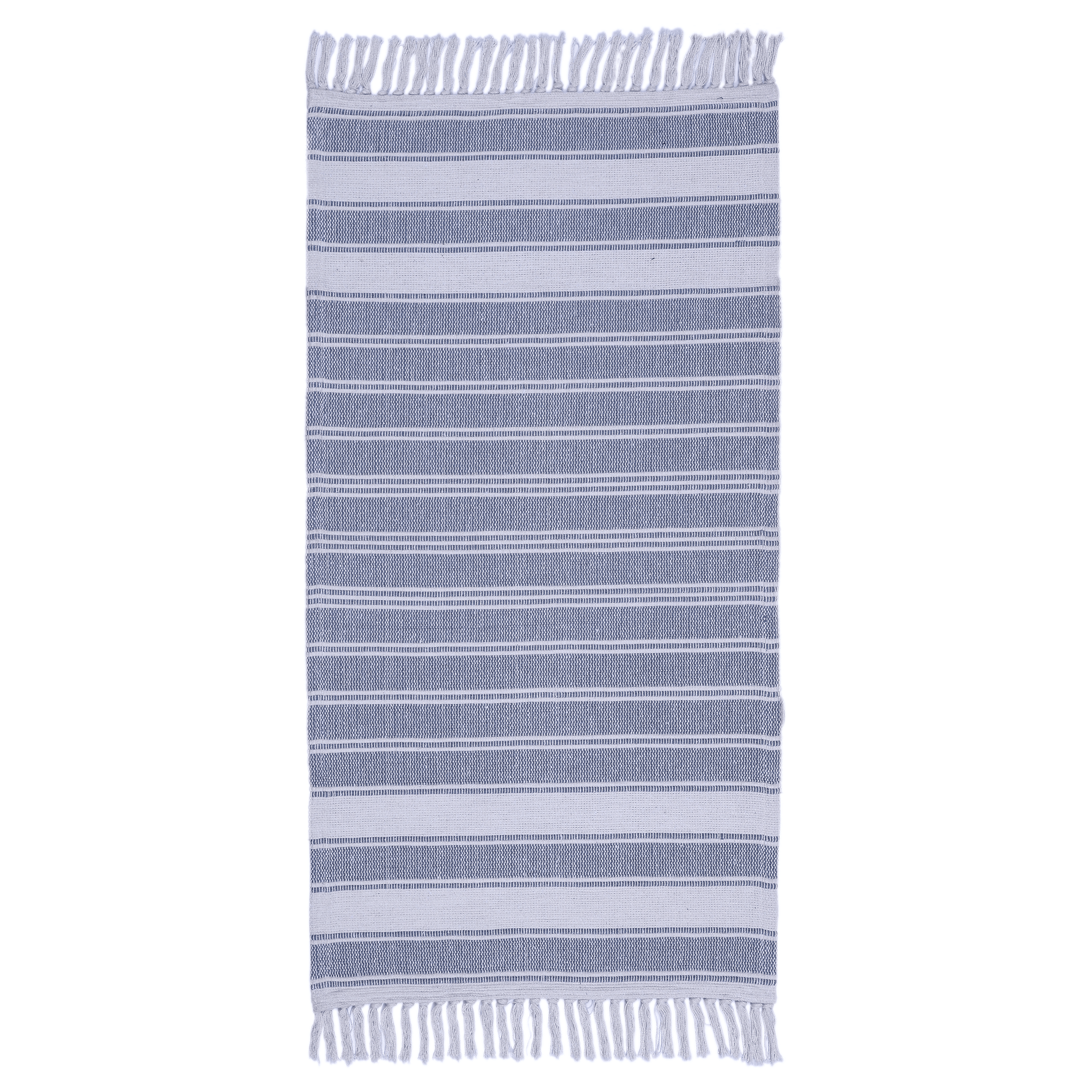 Stripy rug, blue, 60x120 cm