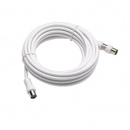 COAXIAL EXTENSION CABLE MALE/FEMALE 5MT WHITE EVOLOGY
