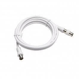 COAXIAL EXTENSION CABLE MALE/FEMALE 2MT WHITE EVOLOGY