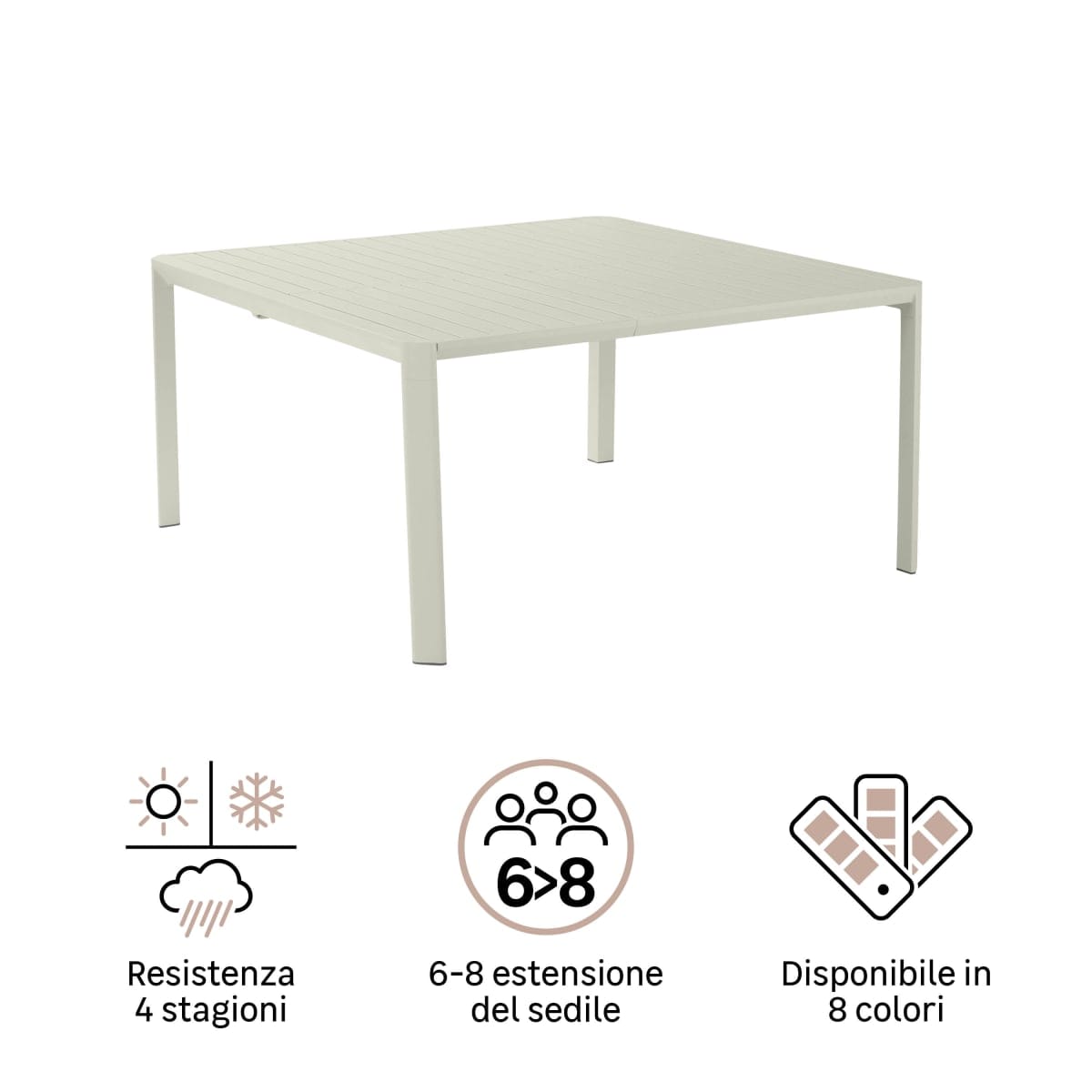 Bricocenter IDAHO EXTENSIBLE TABLE NATERIAL 97/149X149 BEIGE