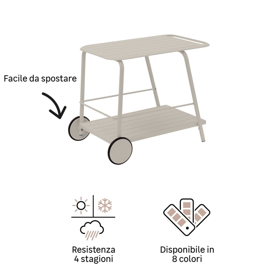 Bricocenter GARDEN TROLLEY IDAHO NATERIAL 88.5X57X69.5 BEIGE
