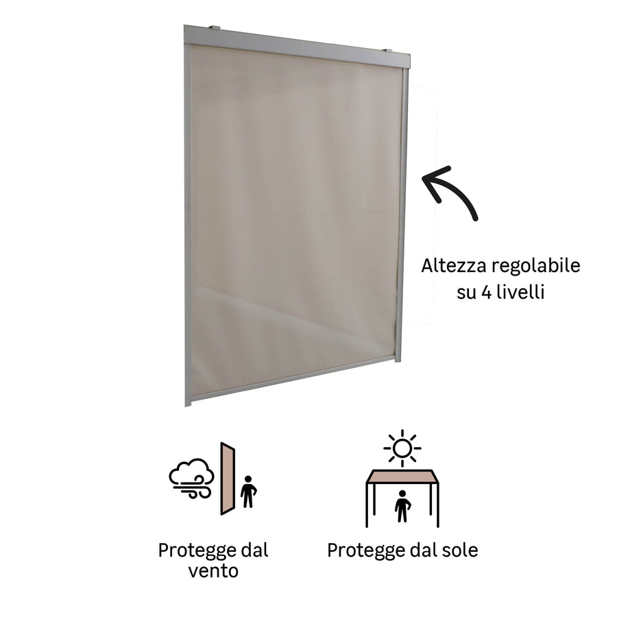 2m-wide white Naterial pergola awning