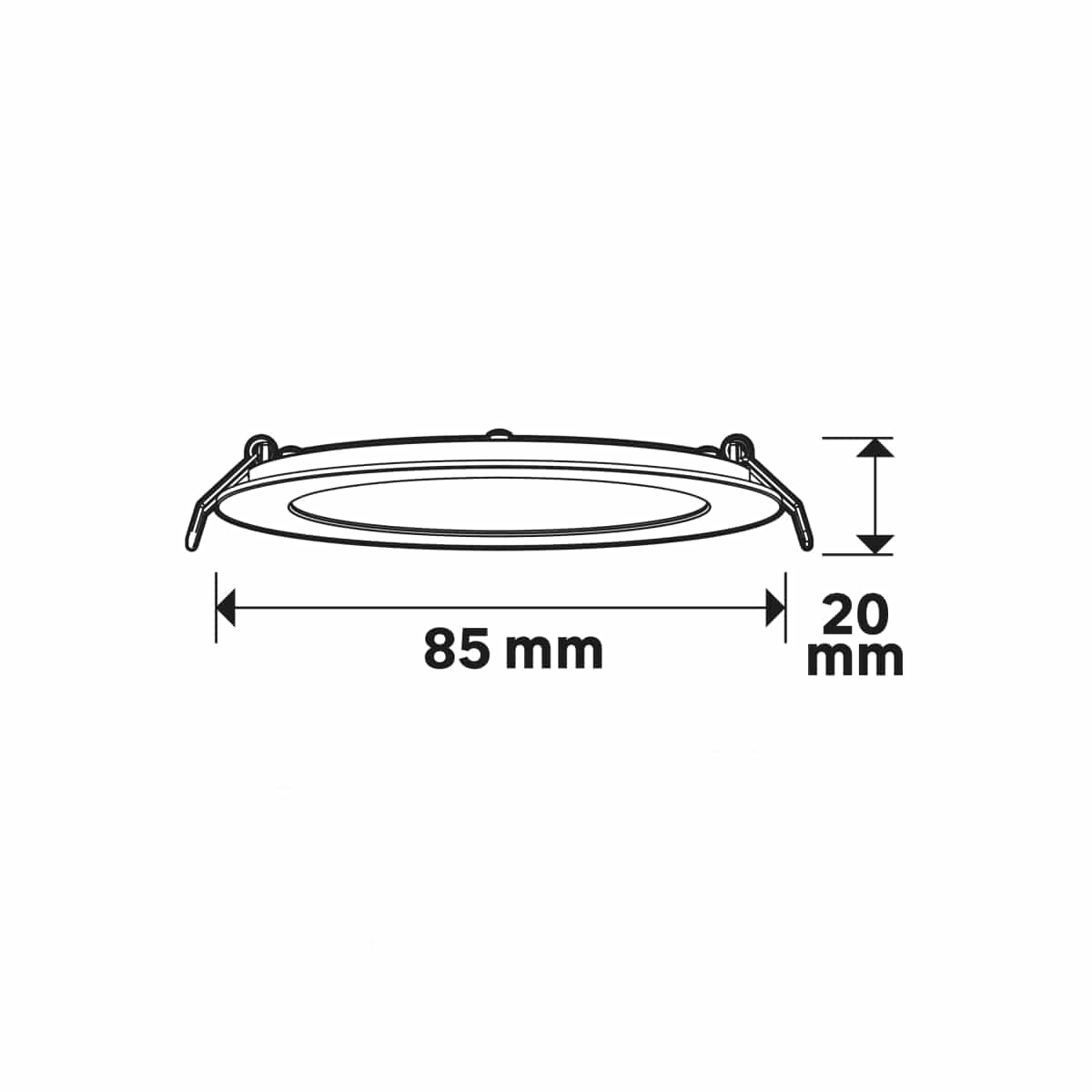 Bricocenter RECESSED SPOTLIGHT EXTRAFLAT ALUMINIUM WHITE D8.5 CM LED 3W NATURAL LIGHT IP20