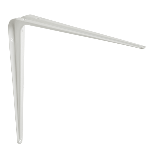 Ribbed shelf bracket, 35cm x 30cm, load capacity 23kg, white