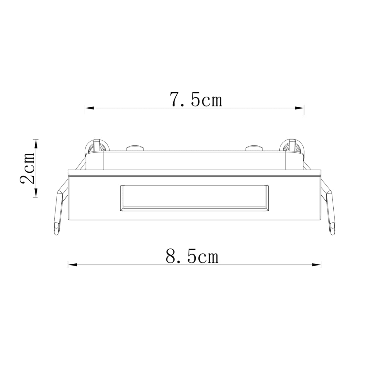 Bricocenter RECESSED SPOTLIGHT EXTRAFLAT ALUMINIUM WHITE 8.5X8.5CM LED 5.5W CCT DIMMABLE IP44