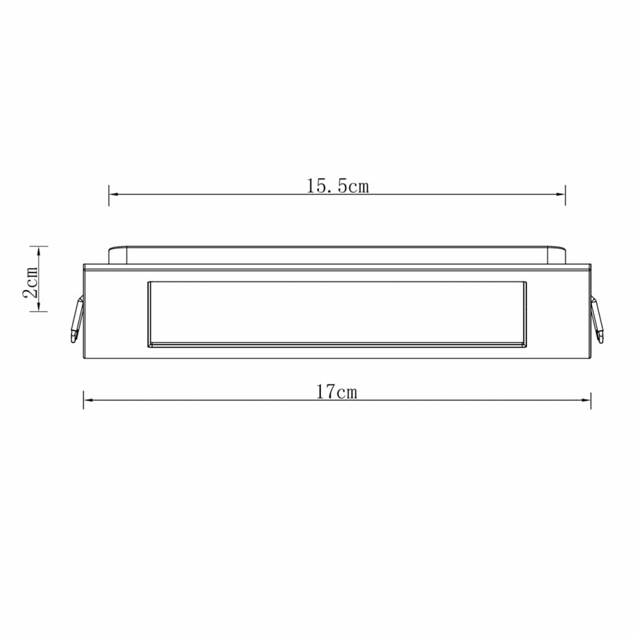 Bricocenter RECESSED SPOTLIGHT EXTRAFLAT ALUMINIUM WHITE 15.5X15.5CM LED 12W CCT DIMMABLE IP44