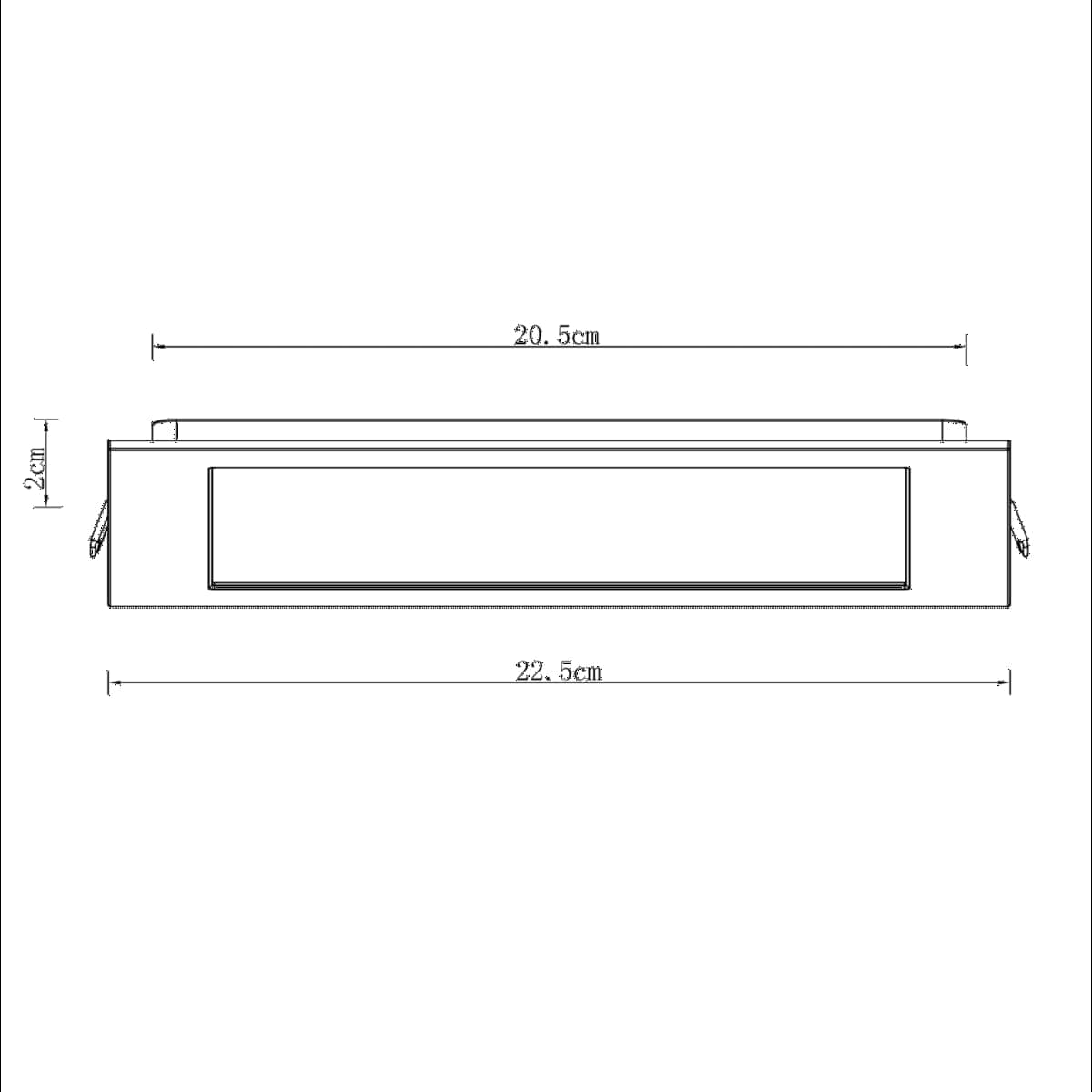 Bricocenter RECESSED SPOTLIGHT EXTRAFLAT SATIN NICKEL 20.5X20.5 CM LED 20W CCT DIMMABLE IP44