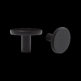 2 JAMY D 35 MM MATT BLACK ALUMINIUM KNOBS
