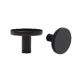 2 JAMY D 35 MM MATT BLACK ALUMINIUM KNOBS