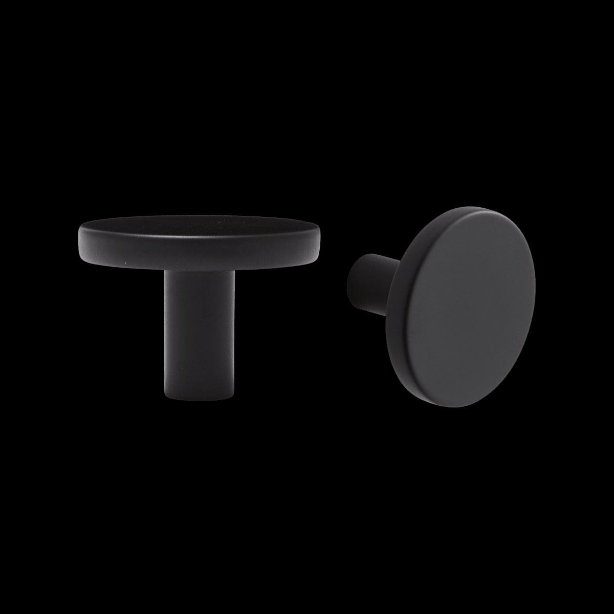 2 JAMY D 35 MM MATT BLACK ALUMINIUM KNOBS