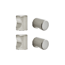 4 OMNA D 19.5MM BRUSHED NICKEL KNOBS