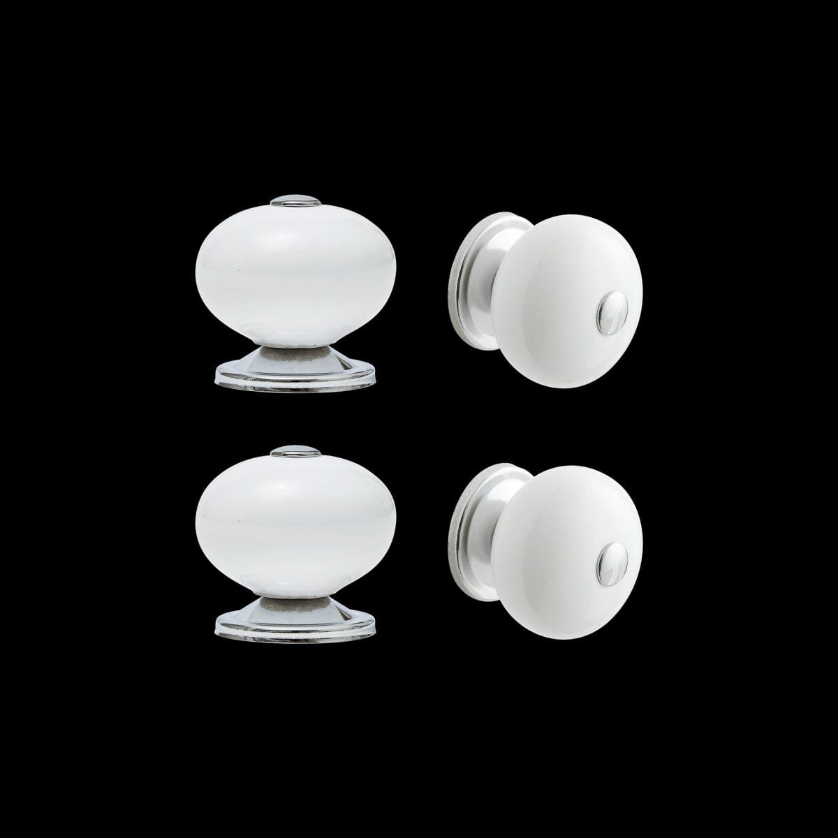 4 GABI D 40 MM WHITE PORCELAIN KNOBS