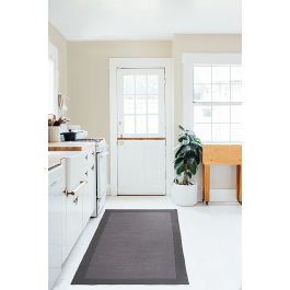 50X80CM DARK GREY COTTON PLAIN MAT