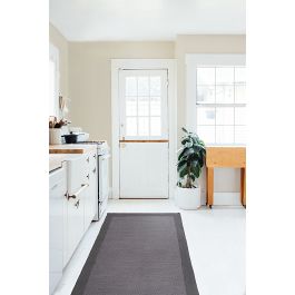 DARK GREY PLAIN MAT 60X200CM COTTON