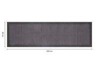 DARK GREY PLAIN MAT 60X200CM COTTON