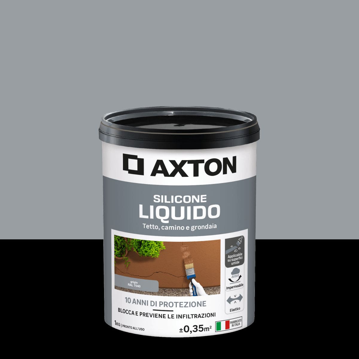 Bricocenter WATERPROOFING LIQUID SILICONE GRAY AXTON 1 KG