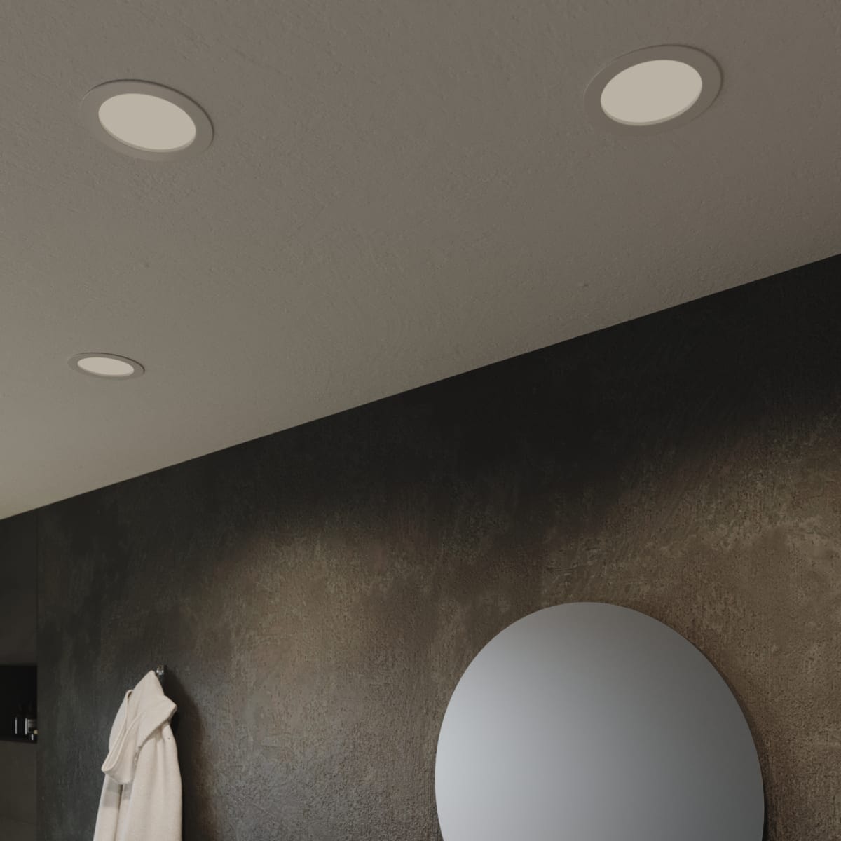 Bricocenter RECESSED SPOTLIGHT EXTRAFLAT ALUMINIUM WHITE D20.5 CM LED 18W CCT DIMMABLE IP44