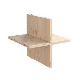 SPACE CROSS KUB L33xW33xH33CM IN GREY PINE WOOD
