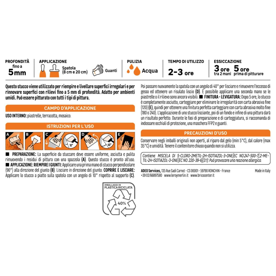 Bricocenter AXTON PASTE TILE GROUT 1 KG