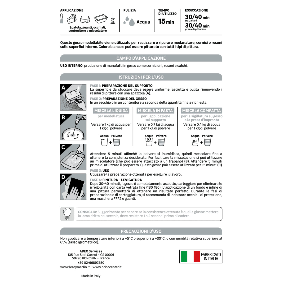 GESSO ALABASTRINO AXTON 2 KG