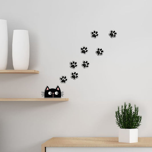 FOAM CAT & PAWS STICKER 15,5X34CM